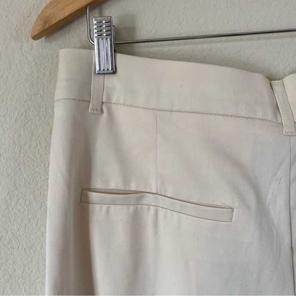 Zara Cream Tan Wide Leg High Waist Full Length Pants Size Large - Picture 12 of 14